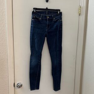 7 For All Mankind Dark Blue Skinny Jeans
